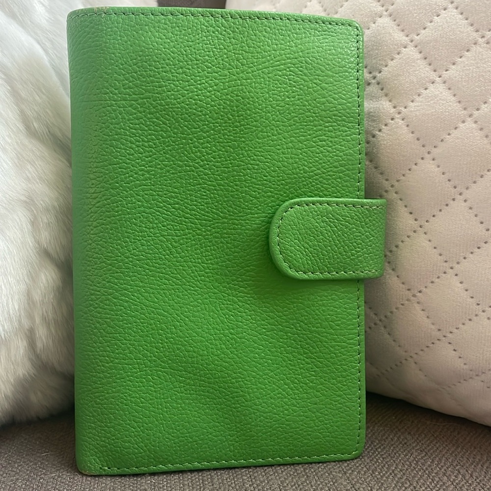 Rowallan Bright Green Leather Snap Wallet